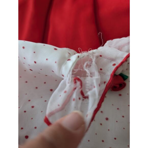 Lot of 3 Vintage 1980s Girls Dresses Sailor Ruffles Made in USA Holidays Size 2T - Picture 5 of 14